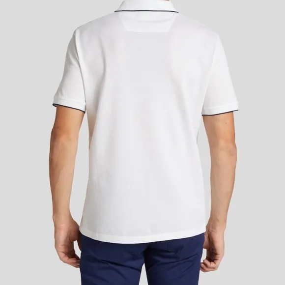 🆕 👕 Giorgio Armani Cotton Polo Shirt Color: White/Navy Size: 54