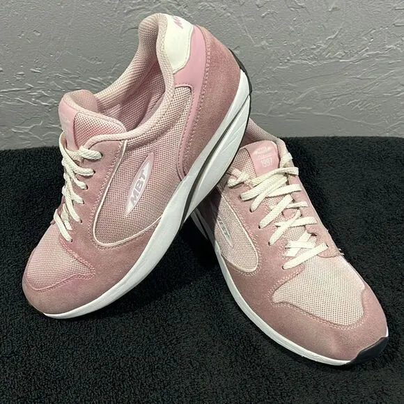 🔥 MBT Women's 1997 Classic Retro Level 3 Rocker Suede Leather Shoes Sz 9 - EUC