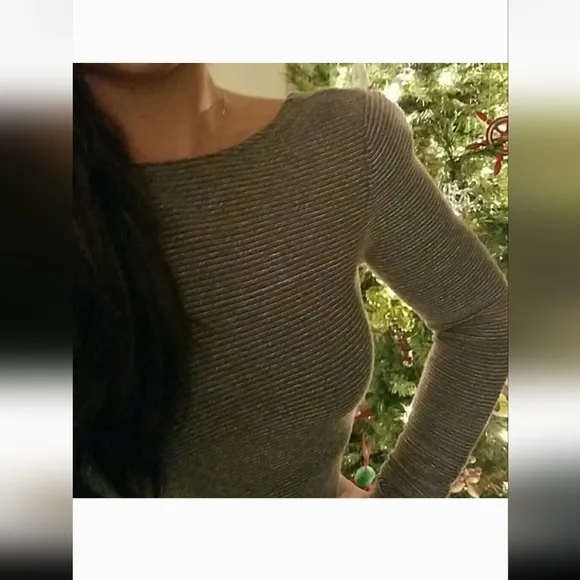 [ MODA INTERNATIONAL]  size M,STUNNING, silver/gray bodycon midi dress.