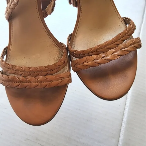 🌸 Via Spiga | Tie Strap Heels, Leather, Tan