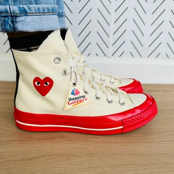 ❤️10 Converse Chuck All Star 70 High Comme des Garcons PLAY Womens Shoes A01794C