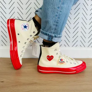 ❤️10 Converse Chuck All Star 70 High Comme des Garcons PLAY Womens Shoes A01794C