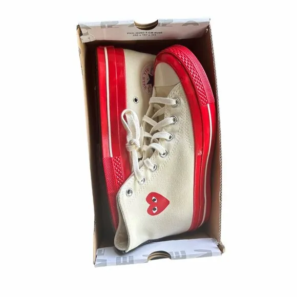❤️10 Converse Chuck All Star 70 High Comme des Garcons PLAY Womens Shoes A01794C