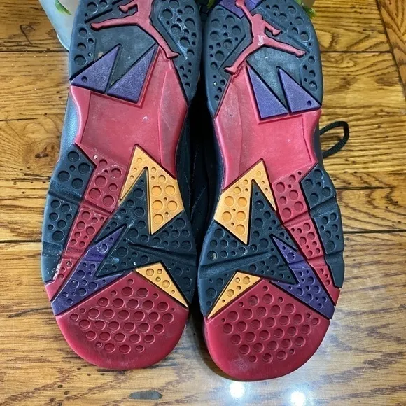 2012 Nike Air Jordan Retro 7 &quot;Raptor&quot; Black/red 4Y