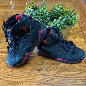 2012 Nike Air Jordan Retro 7 &quot;Raptor&quot; Black/red 4Y
