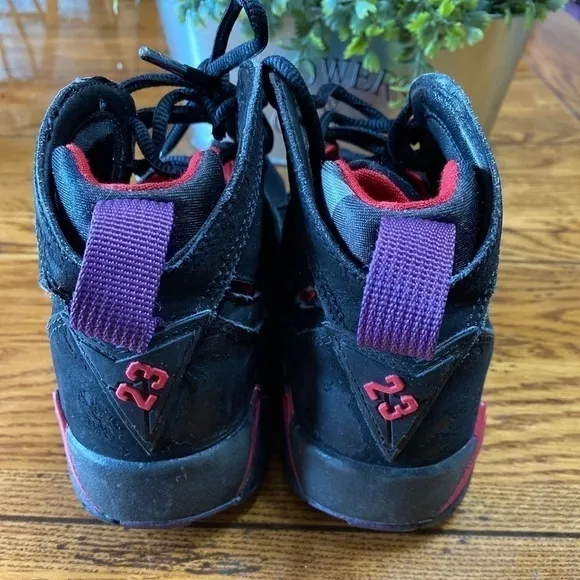 2012 Nike Air Jordan Retro 7 &quot;Raptor&quot; Black/red 4Y