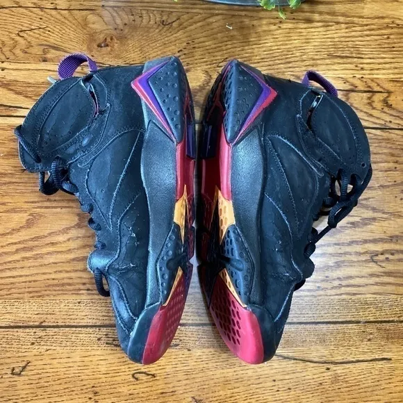 2012 Nike Air Jordan Retro 7 &quot;Raptor&quot; Black/red 4Y