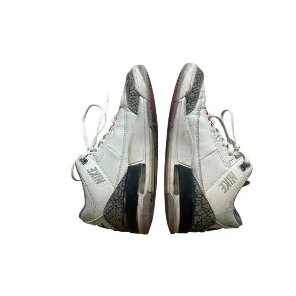 2013 Air Jordan 3 Retro Sneakers White Cement Leather White Rare Men's 9.5