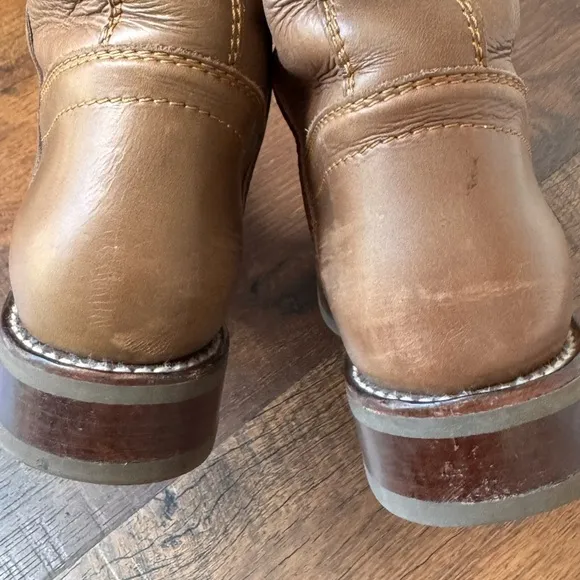 2568 Bohemian Western Cowboy Tribal Aztec Leather tall Boots multicolor Size 7