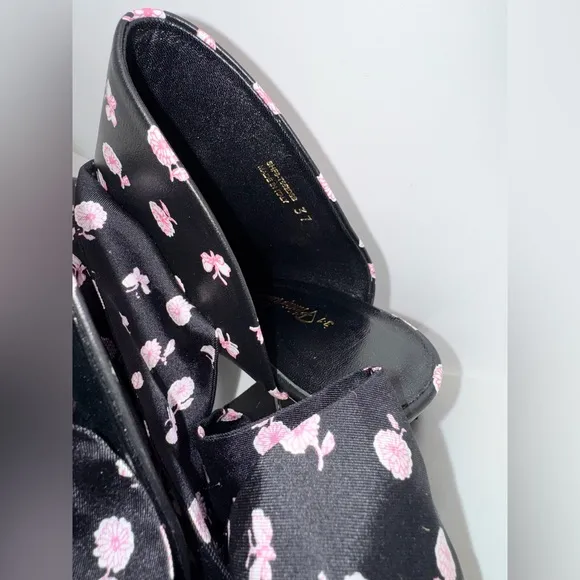 3.1 Phillip Lim Drum Scarf Tie Glove Floral Print Black Pink Bootie Sz 37 (7)