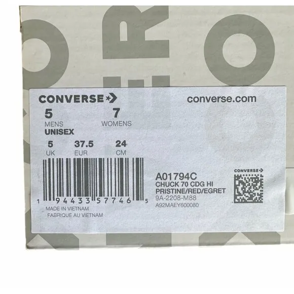 ❤️7 Converse Chuck Taylor All Star 70 Comme des Garcons PLAY Women Shoes A01794C