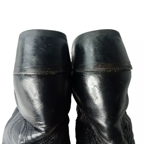Abilene Black Leather Western Boots Men's Size 9.5 D USA Made
