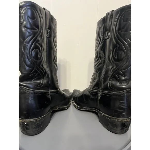 Acme Vintage Cowboy Boots Black  Men’s Size 11EW 4920