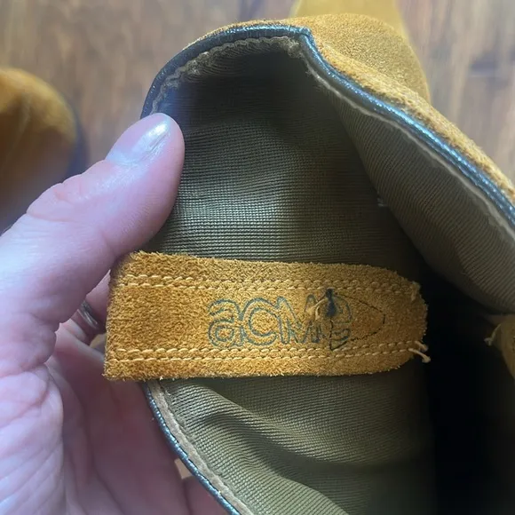 Acme vintage mustard suede cowboy boots