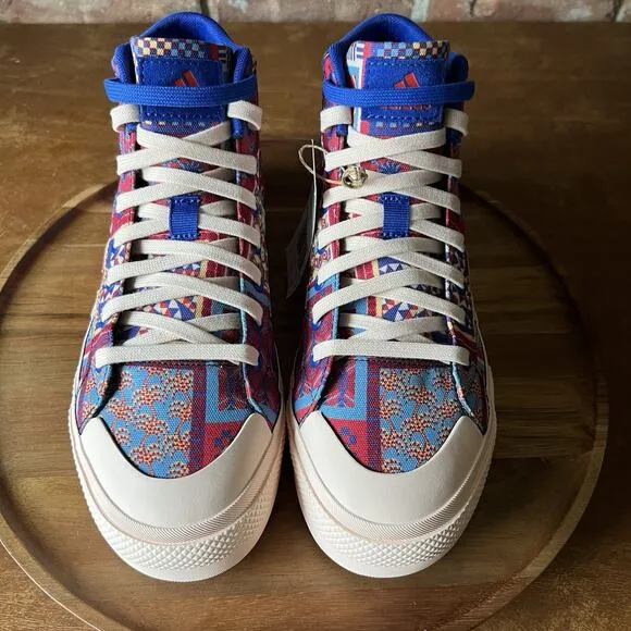 Adidas FARM Rio x Bravada 2.0 Platform Mid Skateboard Patchwork Quilt Womens 7.5