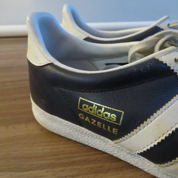 ADIDAS Gazelle OG Legend Ink &amp; Running White Sneakers Shoes Retro Men's US 8.5