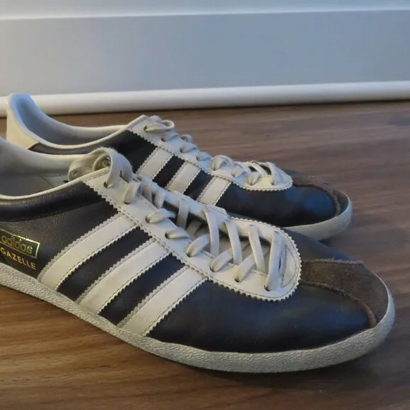 ADIDAS Gazelle OG Legend Ink &amp; Running White Sneakers Shoes Retro Men's US 8.5