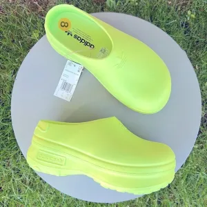 Adidas l Adiform Stan Lucid Lemon Smith Mule Shoes Made Eco Friendly Size 8*