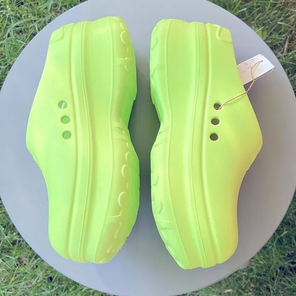 Adidas l Adiform Stan Lucid Lemon Smith Mule Shoes Made Eco Friendly Size 8*