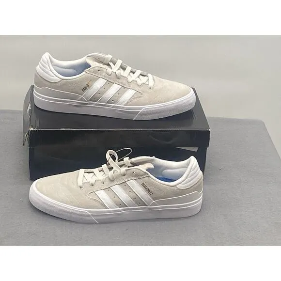 adidas Men’s Busenitz Vulc 2.0 Shoes Size 8.5 Crystal White Gold Metallic
