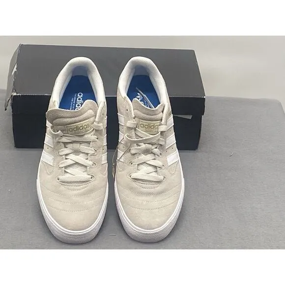 adidas Men’s Busenitz Vulc 2.0 Shoes Size 8.5 Crystal White Gold Metallic