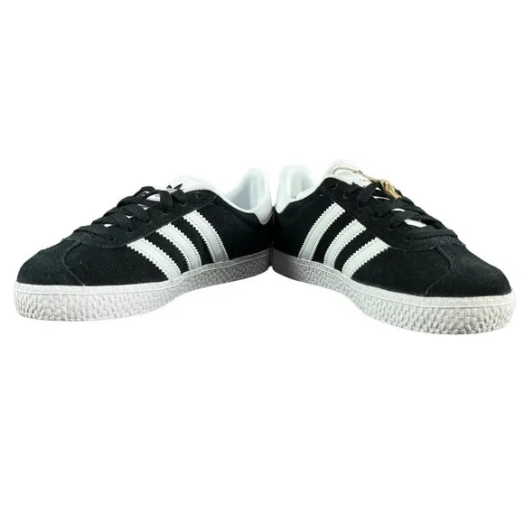 Adidas Originals Gazelle Black White Gold Suede Shoes BB2507 Youth Size 12K