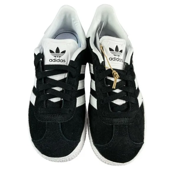 Adidas Originals Gazelle Black White Gold Suede Shoes BB2507 Youth Size 12K