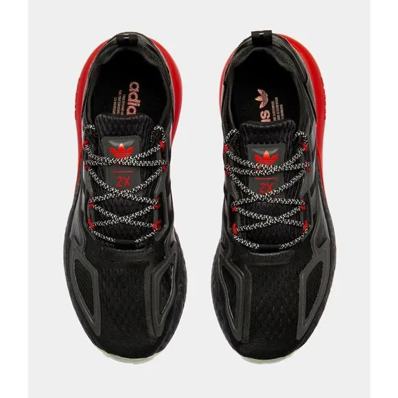 Adidas Originals Mens ZX 2K Boost Shoes Black Scarlet H01925