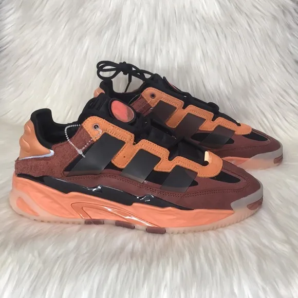 Adidas Originals Niteball Hazy Copper/Black-Acid Orange Shoes FX7642 - Men’s 8.5