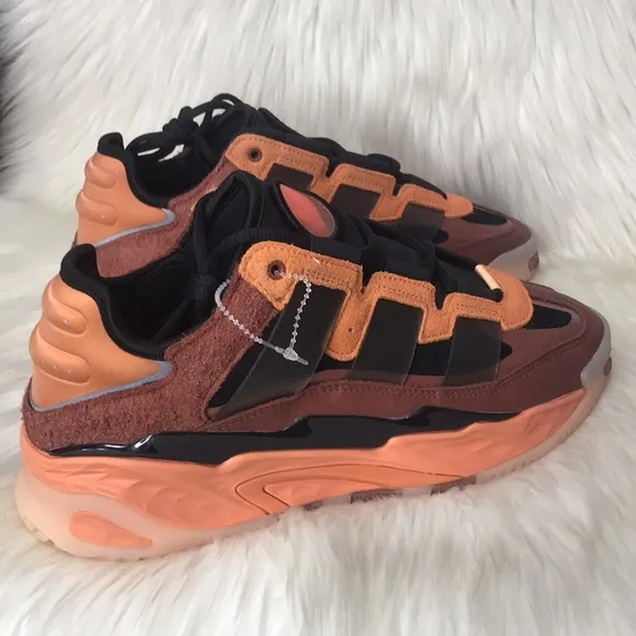 Adidas Originals Niteball Hazy Copper/Black-Acid Orange Shoes FX7642 - Men’s 8.5