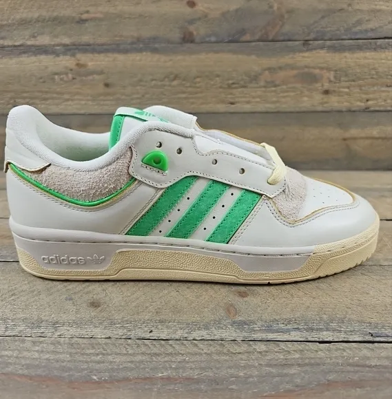 Adidas Originals Rivalry 86 Low Mens Shoes White, Orbit Grey, Neon Green