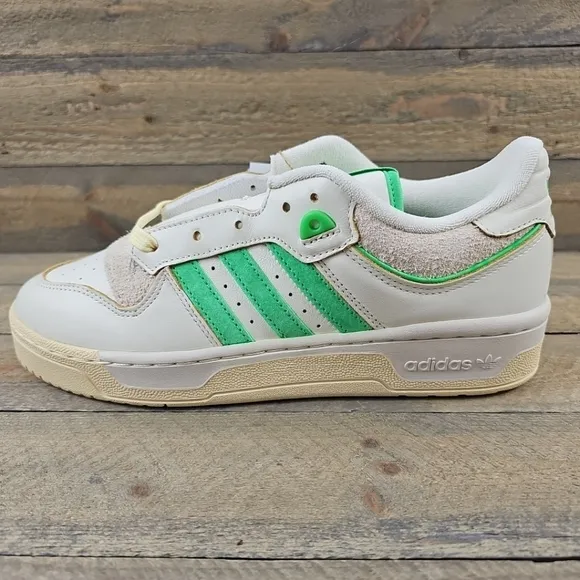 Adidas Originals Rivalry 86 Low Mens Shoes White, Orbit Grey, Neon Green