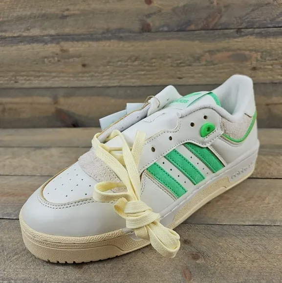 Adidas Originals Rivalry 86 Low Mens Shoes White, Orbit Grey, Neon Green
