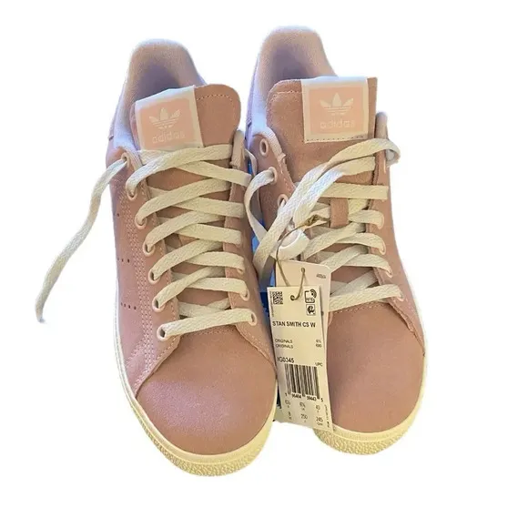 Adidas Stan Smith CS Shoes Women Suede Size 8 Pink New with Box.