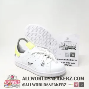 adidas Stan Smith PrimeGreen Vegan Tennis Sneaker White Yellow GV7665 Bl…