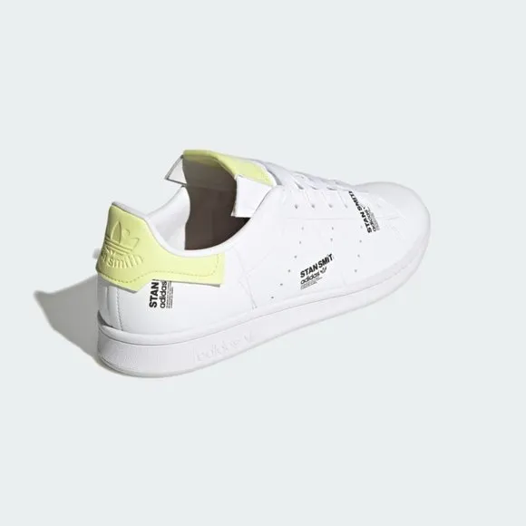 adidas Stan Smith PrimeGreen Vegan Tennis Sneaker White Yellow GV7665 Bl…