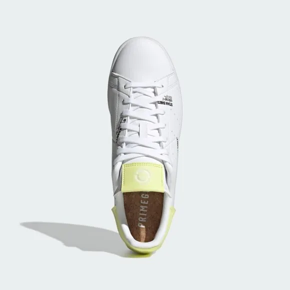 adidas Stan Smith PrimeGreen Vegan Tennis Sneaker White Yellow GV7665 Bl…