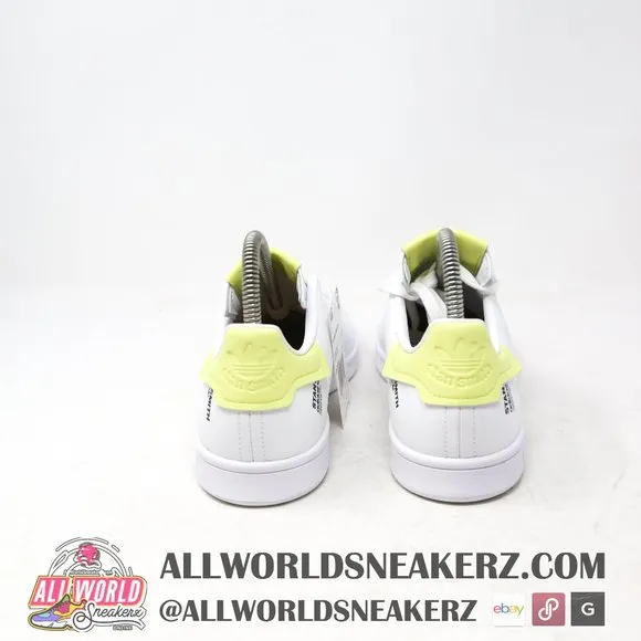 adidas Stan Smith PrimeGreen Vegan Tennis Sneaker White Yellow GV7665 Bl…