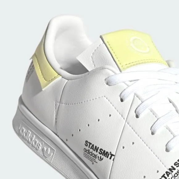 adidas Stan Smith PrimeGreen Vegan Tennis Sneaker White Yellow GV7665 Bl…