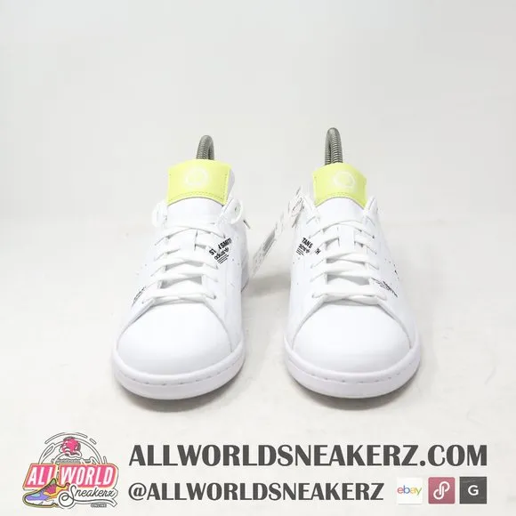 adidas Stan Smith PrimeGreen Vegan Tennis Sneaker White Yellow GV7665 Bl…
