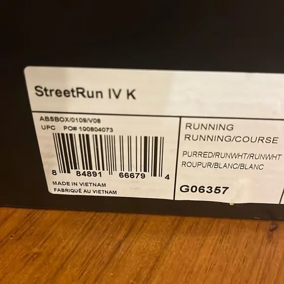 Adidas Street Run IV K shoes sneakers new G06357 Kids Youth Boys Size 7
