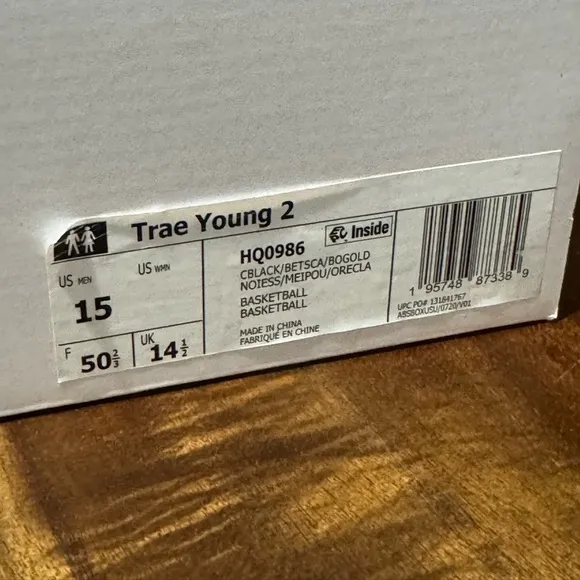 Adidas Trae Young 2 Atlanta Hawks Athletic Basketball Shoes HQ0986 Men’s Size 15