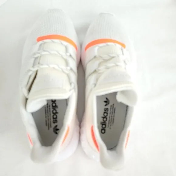 Adidas Tubular Dusk 2018 Men's White/Solar Red Athletic Shoes B37751 US Size 8