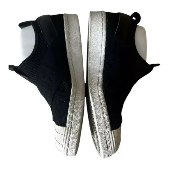 Adidas Women Black White Sneakers Size 5.5 Slip On Shoes Casual Skateboard