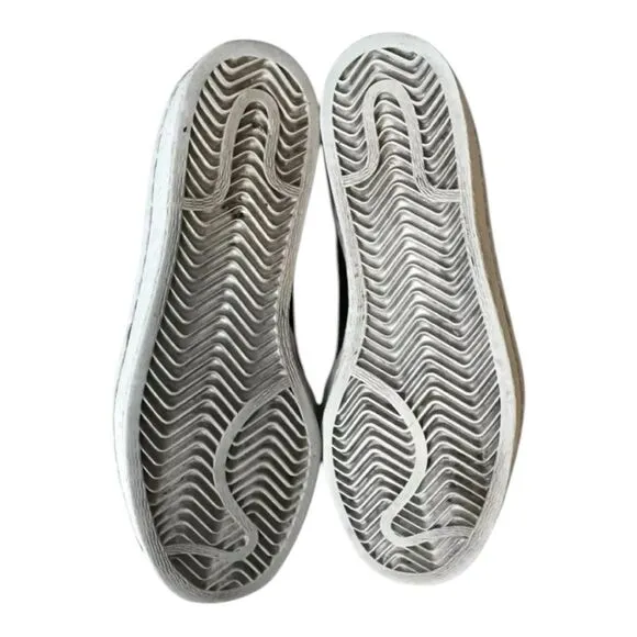 Adidas Women Black White Sneakers Size 5.5 Slip On Shoes Casual Skateboard