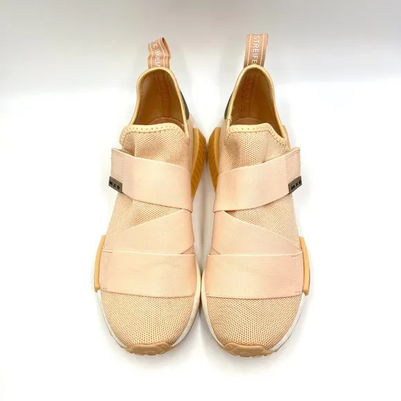 Adidas Womens NMD R1 Blush Pink White Casual Sneaker Shoes Size 10