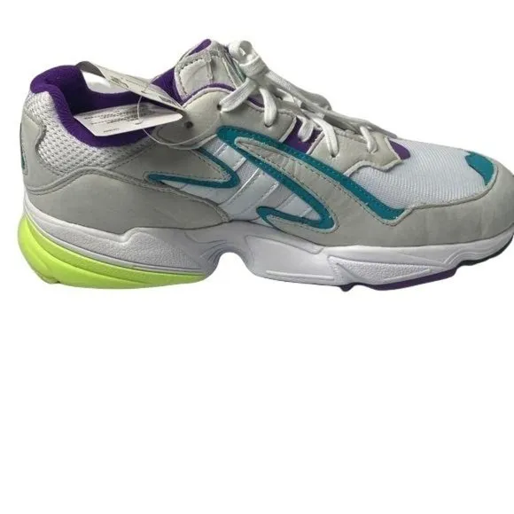 Adidas Yung 69 Chasm J White Purple 6.5 Youth Kids 90s Womens Chunky Y2K Green