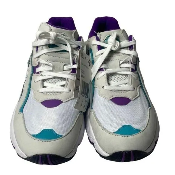 Adidas Yung 69 Chasm J White Purple 6.5 Youth Kids 90s Womens Chunky Y2K Green