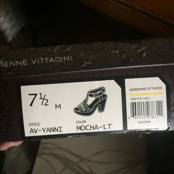 Adrienne Vittadini Revolve platform leather cork sandals 7.5