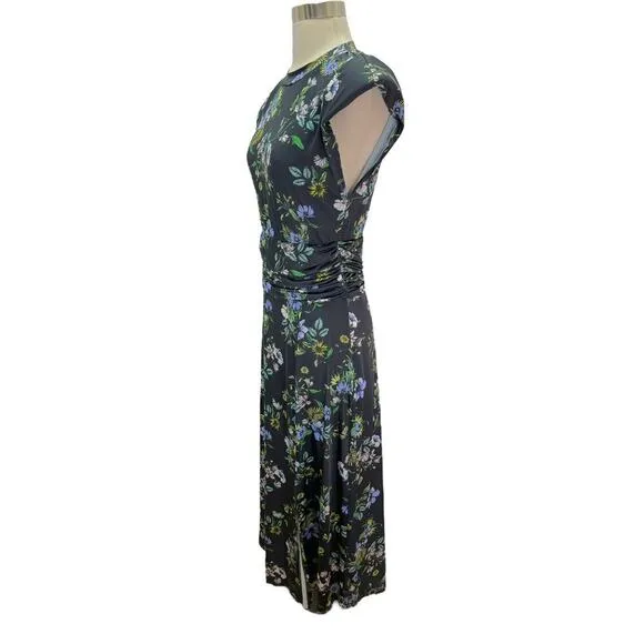AFRM Floral Cutout Back Winslow Midi Dress Spring Noir Bouquet Womens Size Small